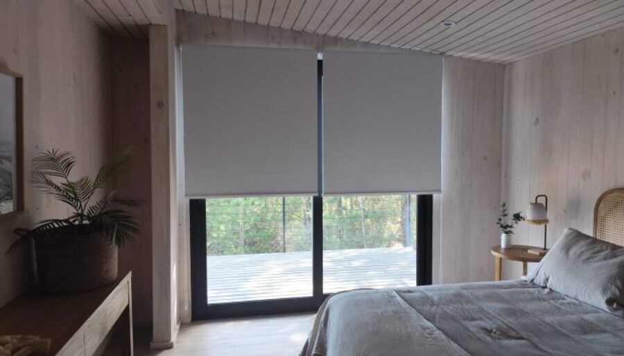 Blackout PVC Eco — cortina a medida instalada, Winsol Santiago